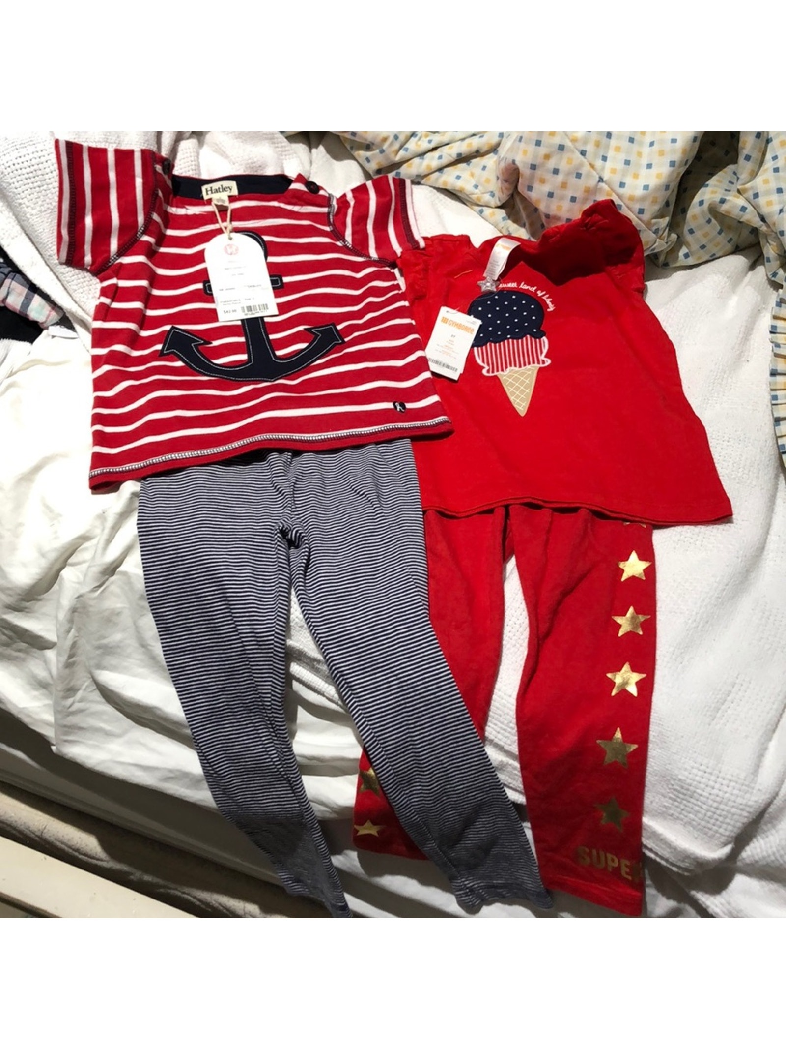 3t Red White Blue Mixed Coordinating Set Like New